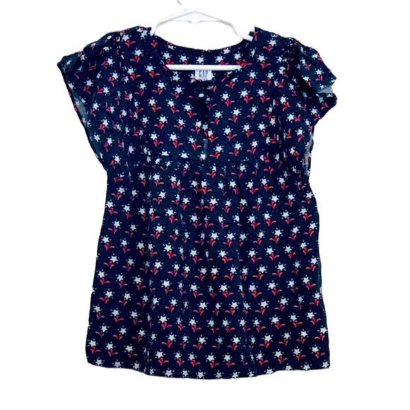 Haut Fille GapKids à Paillettes Floral - Taille M (8 Ans) - Coton - Occasion Très Bon état